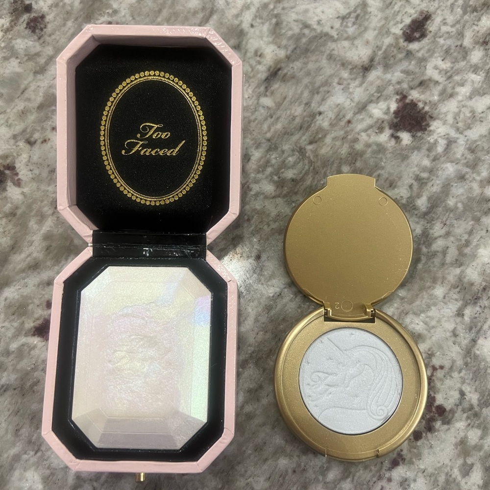 Too Faced Diamond and Unicorn Tears Highlighters